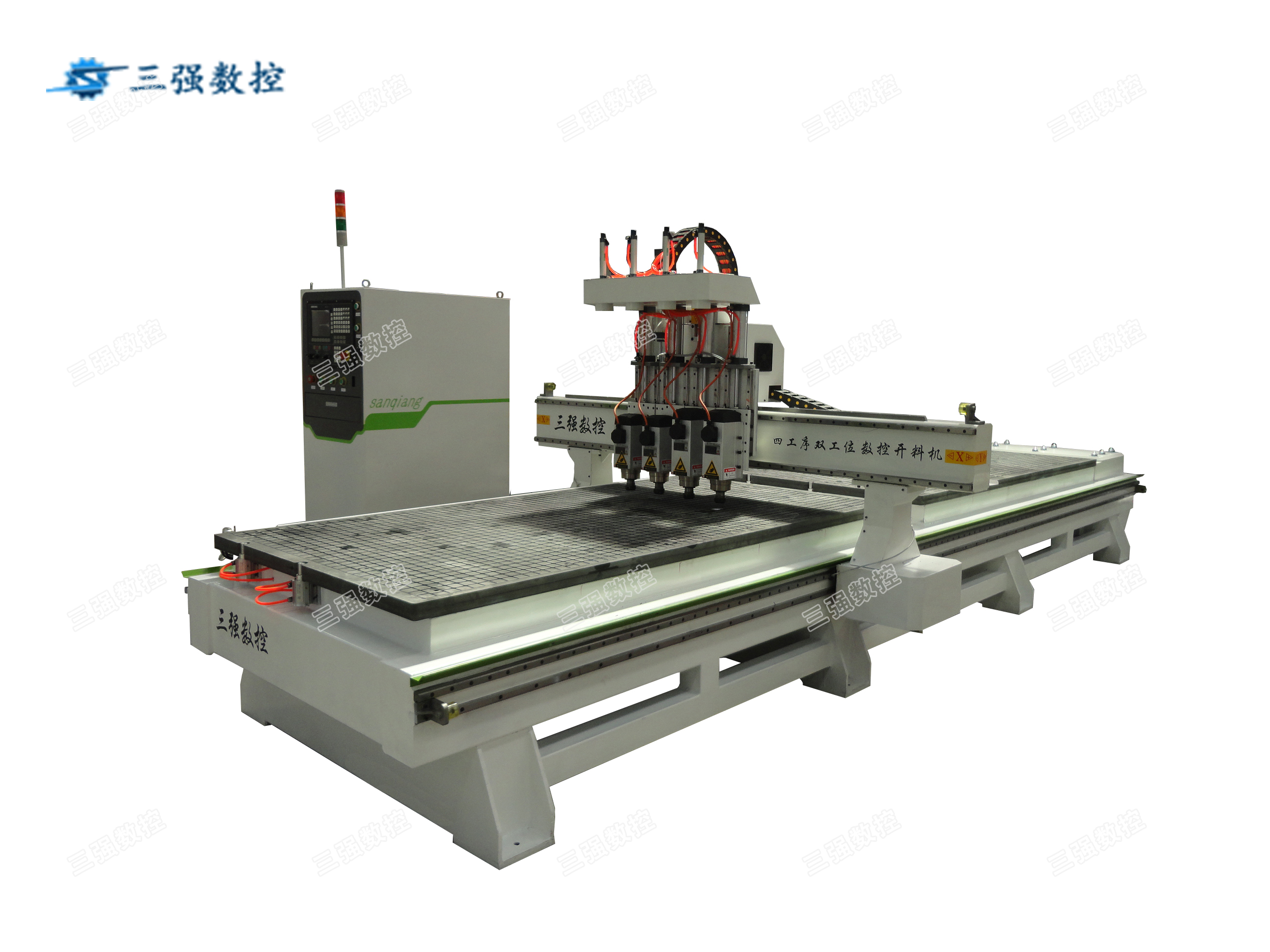 三強(qiáng)四工序雙工位數(shù)控開(kāi)料機(jī)